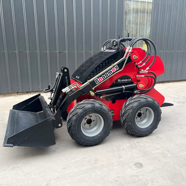 01 Baoomax 23HP cheap compact walk behind small mini skid steer loader like Dingo kanga