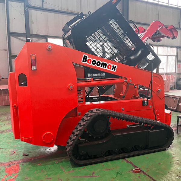 02 China Baoomax 1200kg 100Hp crawler skid steer loader with forest mulcher