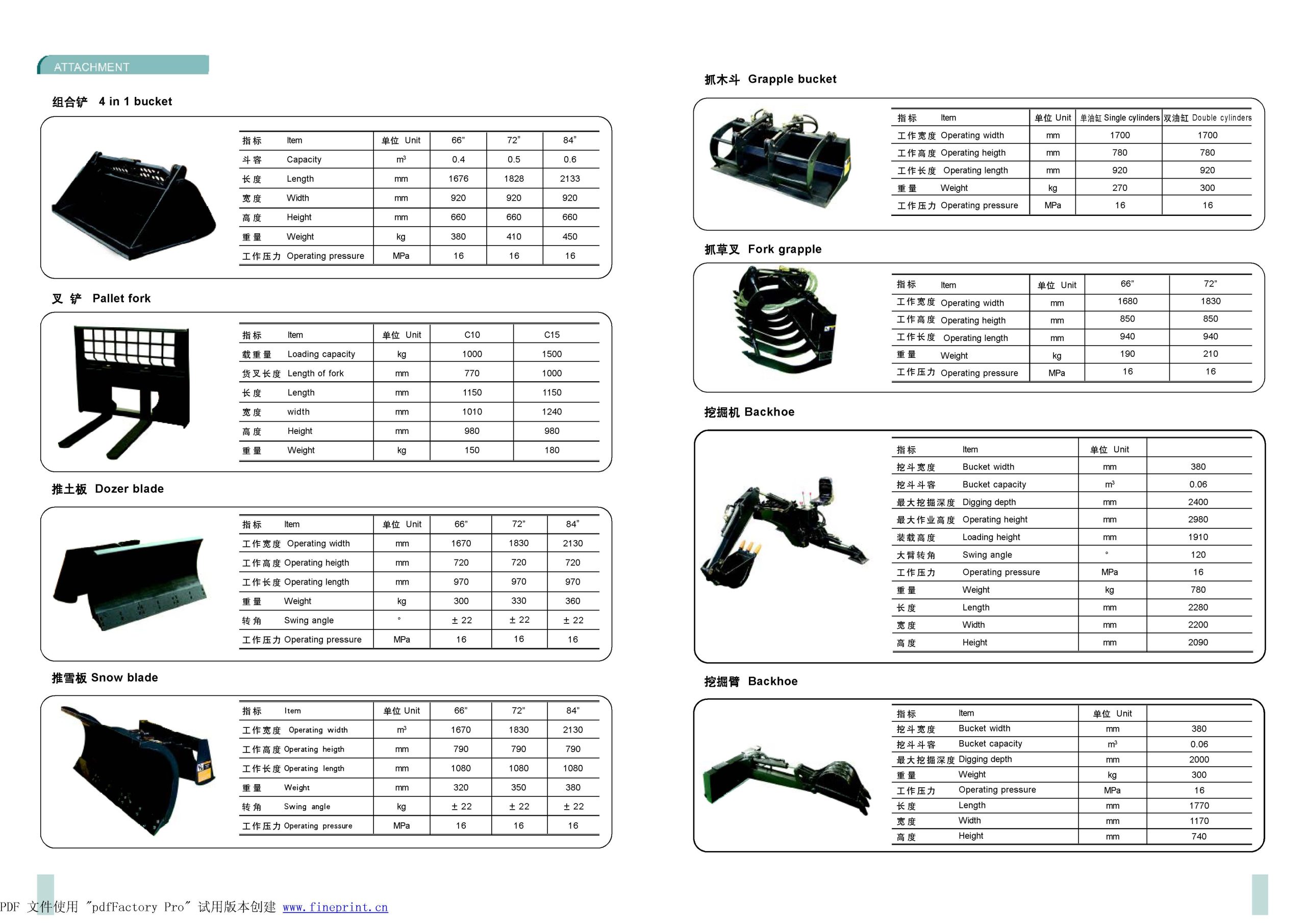 skid steer loader attachments